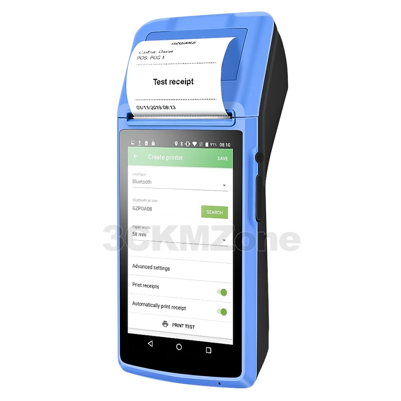 Wifi портативный терминал POS Android PDA устройство Bluetooth термопринтер 58 мм NFC Bluetooth Беспроводная pos-система Loyverse POS