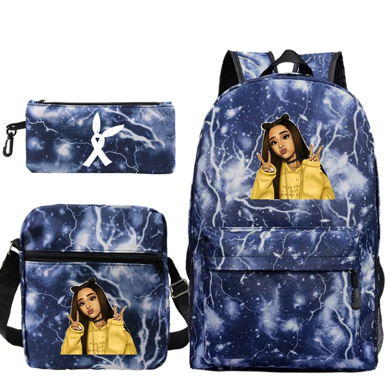 Модная сумка Mochila Ariana Grande, рюкзак с принтом, школьная сумка для мальчиков и девочек, сумка для путешествий/ноутбука, сумка с ручкой через плечо, сумка