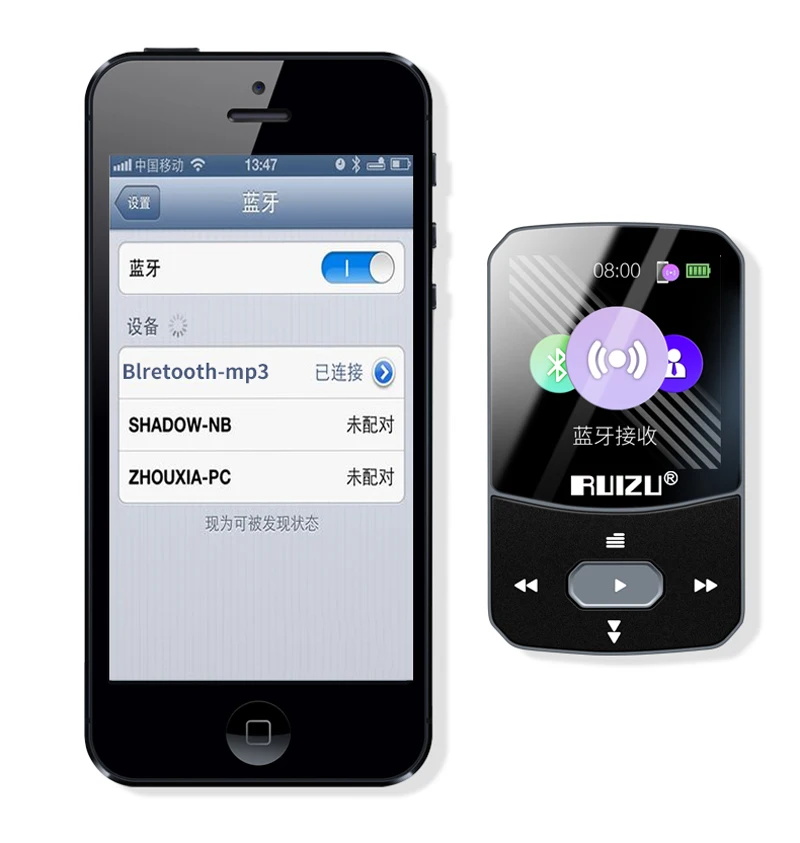 Оригинальный RUIZU X52 спортивный Cilp мини MP3 плеер Bluetooth 8 ГБ/16 Гб музыкальный mp3 с FM