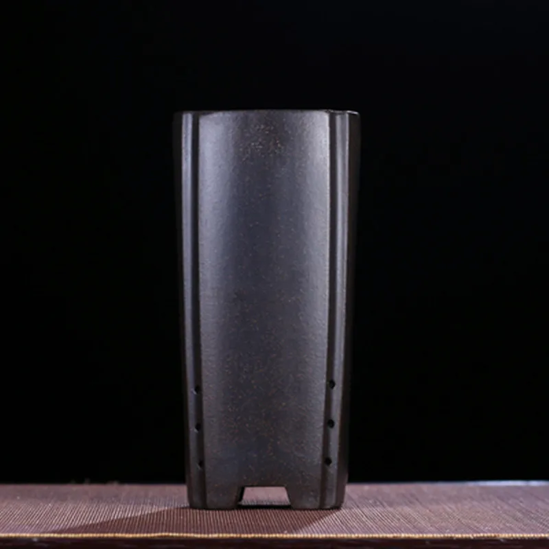 Горшок для цветов орхидеи из фиолетовой глины ваза ручной работы изысканная