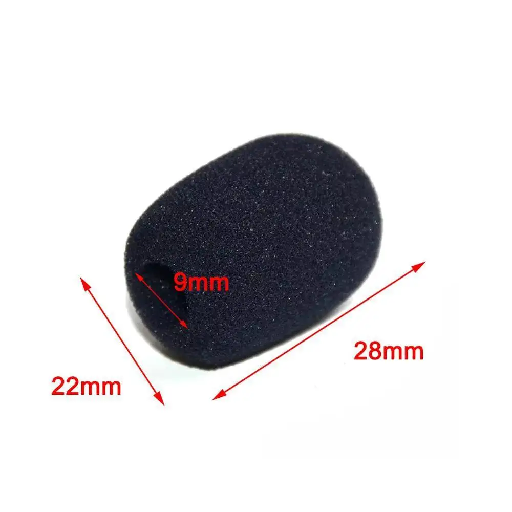 

10PCS/set Black Replacement Foam Covers Windscreen Windshield Sponge Covers for Headset Microphone Mic Cover