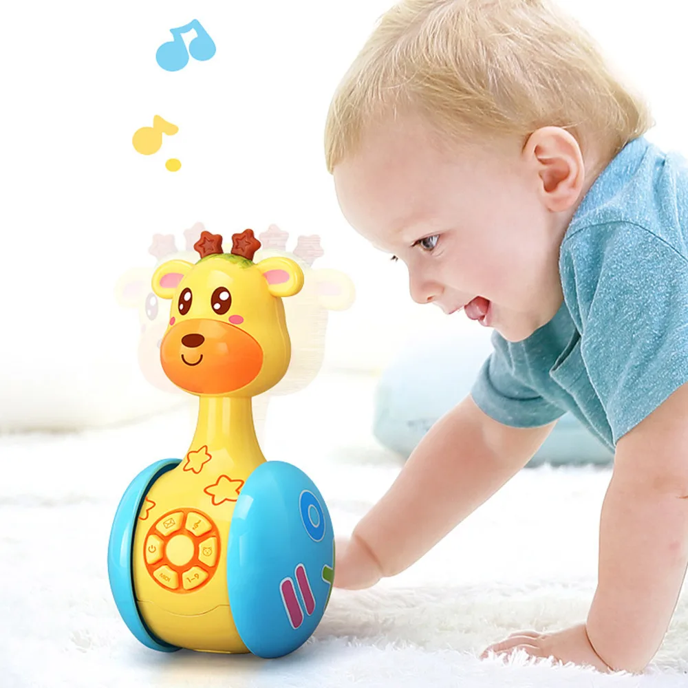 

Rattle Toy Early Education Machine Toys Puzzle Rattles ABS Glideable Multicolor 5.5*6*12.5CM For 0-12 Months Cute Giraffe Shape