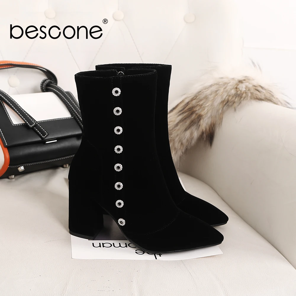 Женские ботинки с острым носком на молнии | Обувь