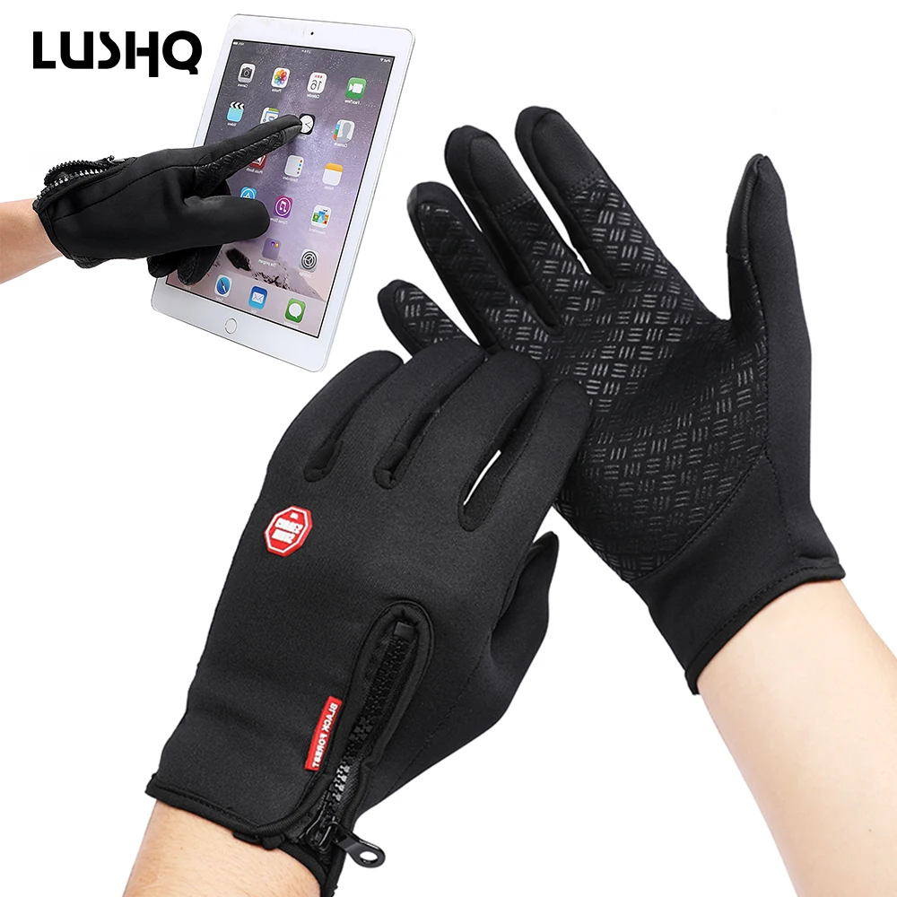 

Motorcycle Gloves Touch Screen Zipper Full Finger Windstopper Waterproof Winter Outdoor Sports Skiing Riding Snow Warm Gloves