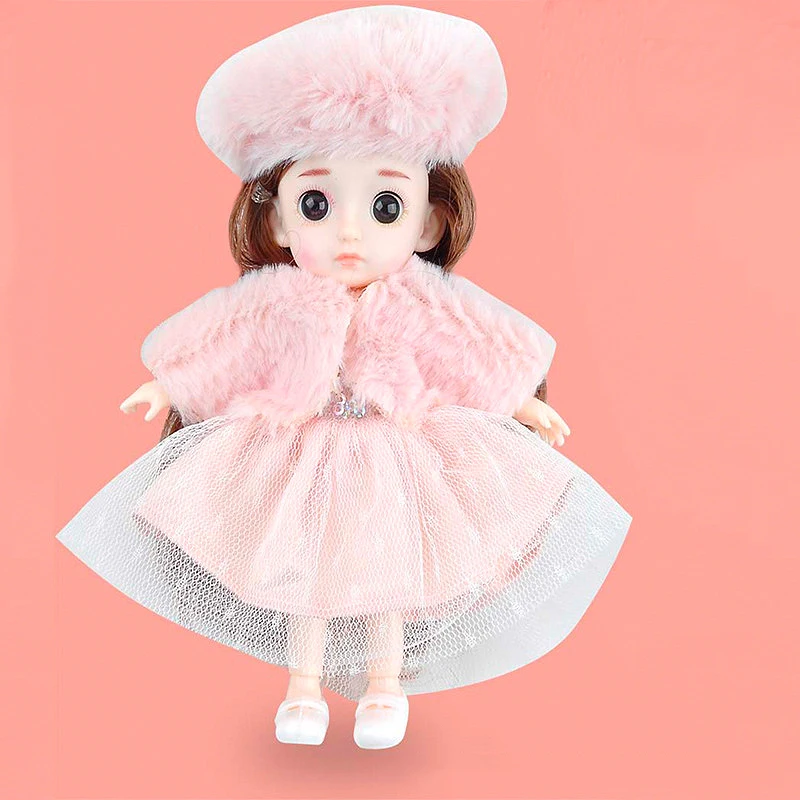 

13 Movable Jointed BJD Dolls Toys Mini Lovely 16cm Baby Girl Dress Up Fashion Dolls Surprise Toy Kids Baby Toys for Girls Gift