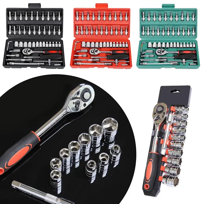 

Universal Car Repair Tool Car Repair Tool Ratchet Torque Wrench Combination Tool Set Auto Repair Wrenches Garage Tools