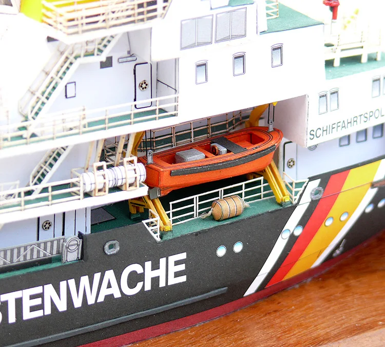 

1:250 German Mellum Coast Guard Pollution Monitoring Ship Paper Model Ship Model Manual DIY