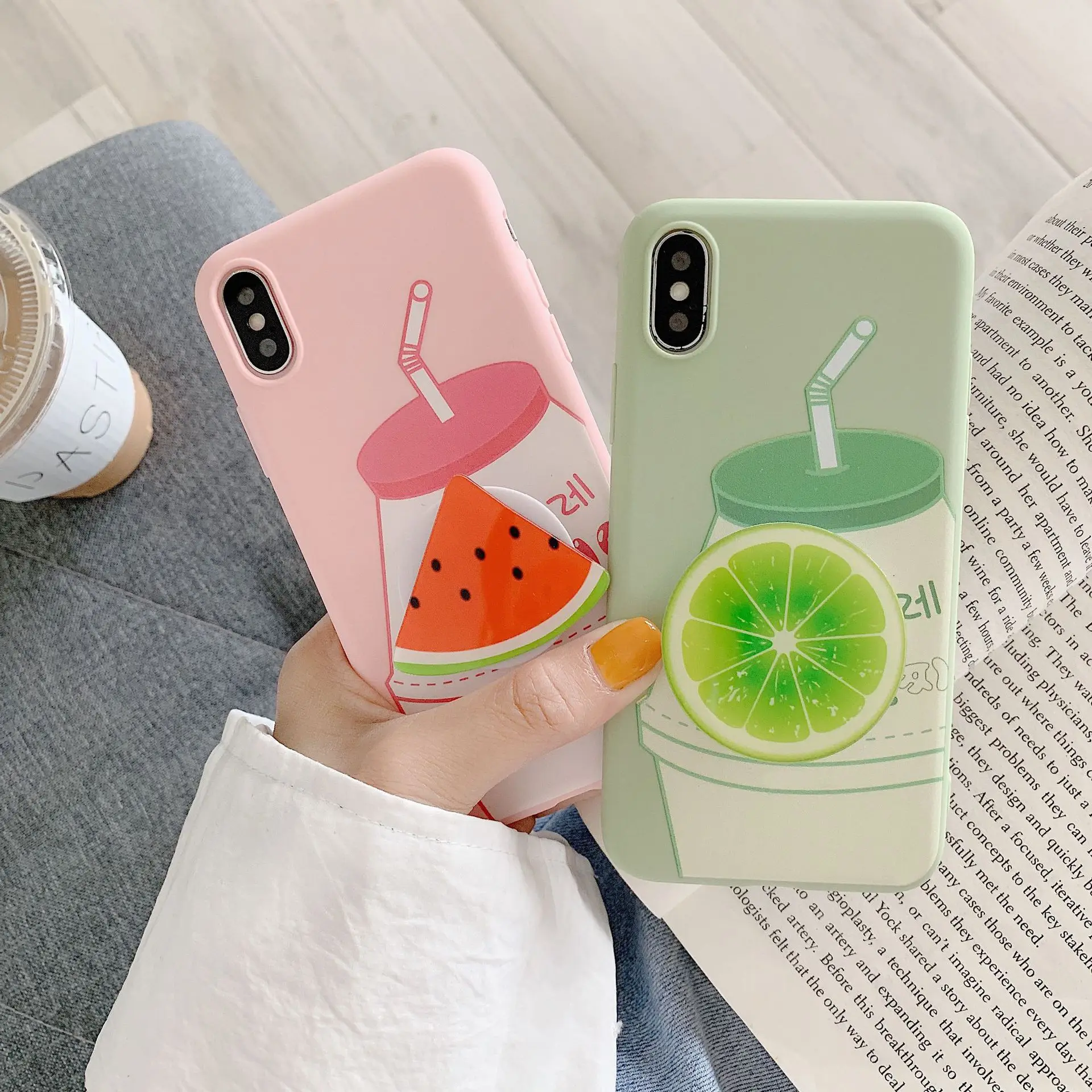 

Soft Phone Cases for iPhone 7 plus 8 6 6s X XS max XR Case Shockproof TPU Back Cover with Expanding foldable stand Holder