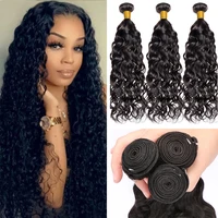 malaysian water wave bundles with closure wet and wavy curly human hair bundles with closure 3 4 bundles with closure