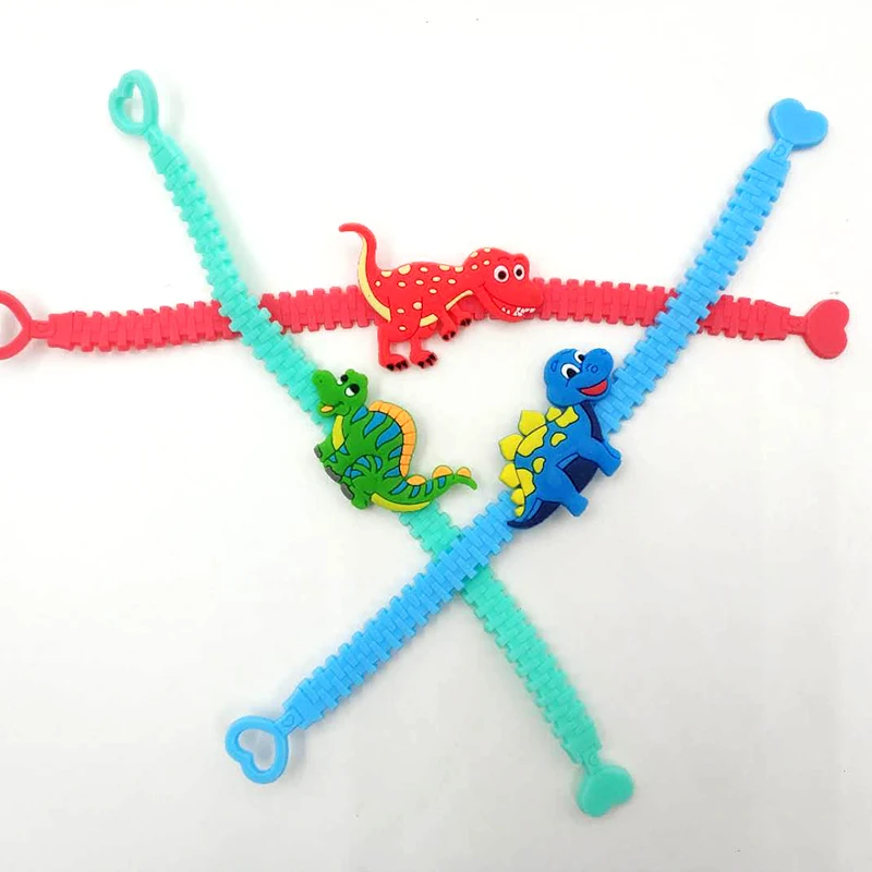 6 шт./лот браслеты в виде динозавра для вечеринки на день рождения набор из