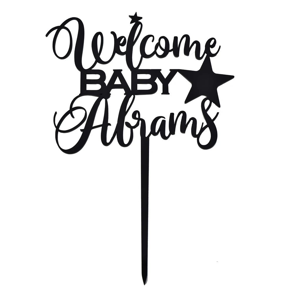 Персональный Выгравированный Топпер для детского торта акриловый деревянный