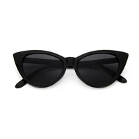 retro thick frame cat eye sunglasses women ladies fashion brand designer mirror lens cateye sun glasses for female uv protection