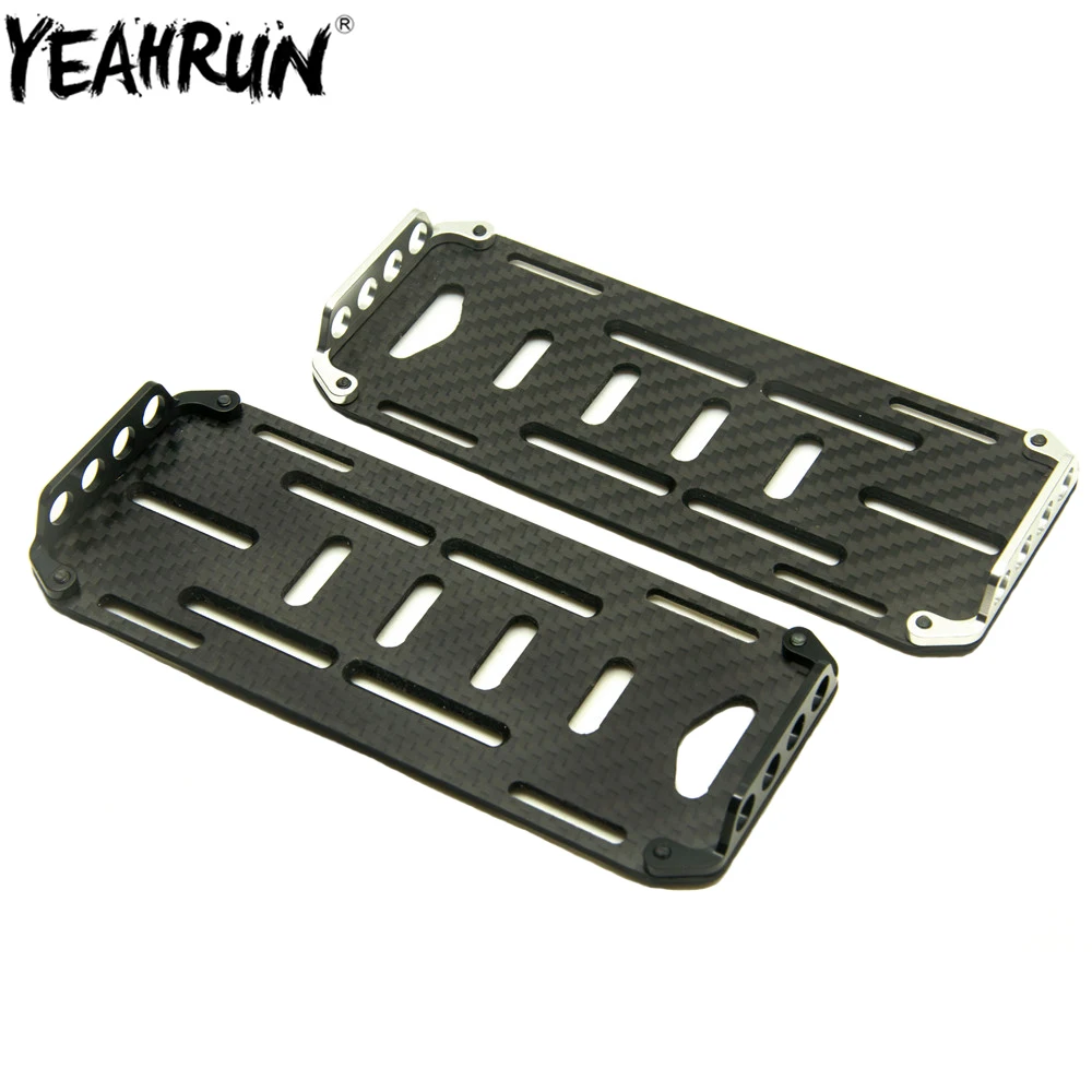 

Монтажная пластина YEAHRUN из углеродного волокна для аккумулятора, лоток для 1/10 Axial SCX10 RC Гусеничный автомобиль, детали для модернизации