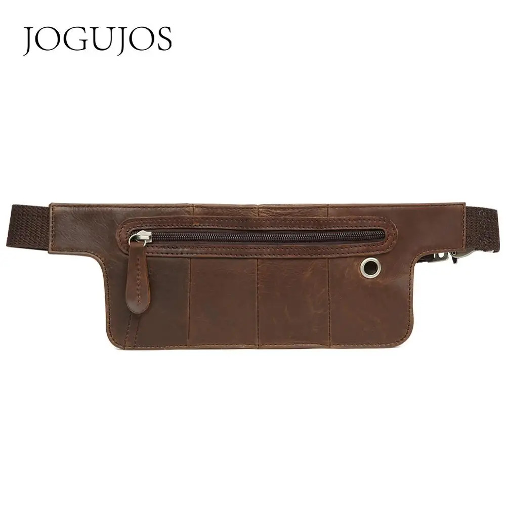 Мужская и Женская поясная сумка JOGUJOS из натуральной кожи нагрудная через плечо с