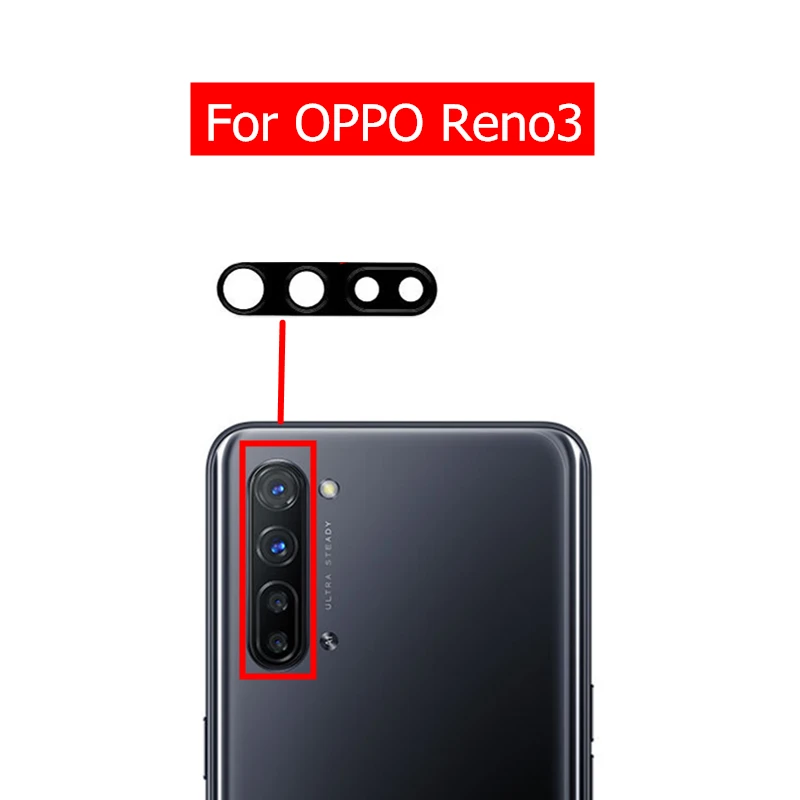 Стеклянный объектив для камеры OPPO Reno3 2 шт. задней с клеем 3 м запасные части