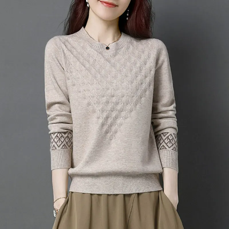 

Вязаный теплый свитер Corase, Женские базовые пуловеры, осенне-зимние кашемировые свитера, повседневный свободный женский джемпер большого ра...