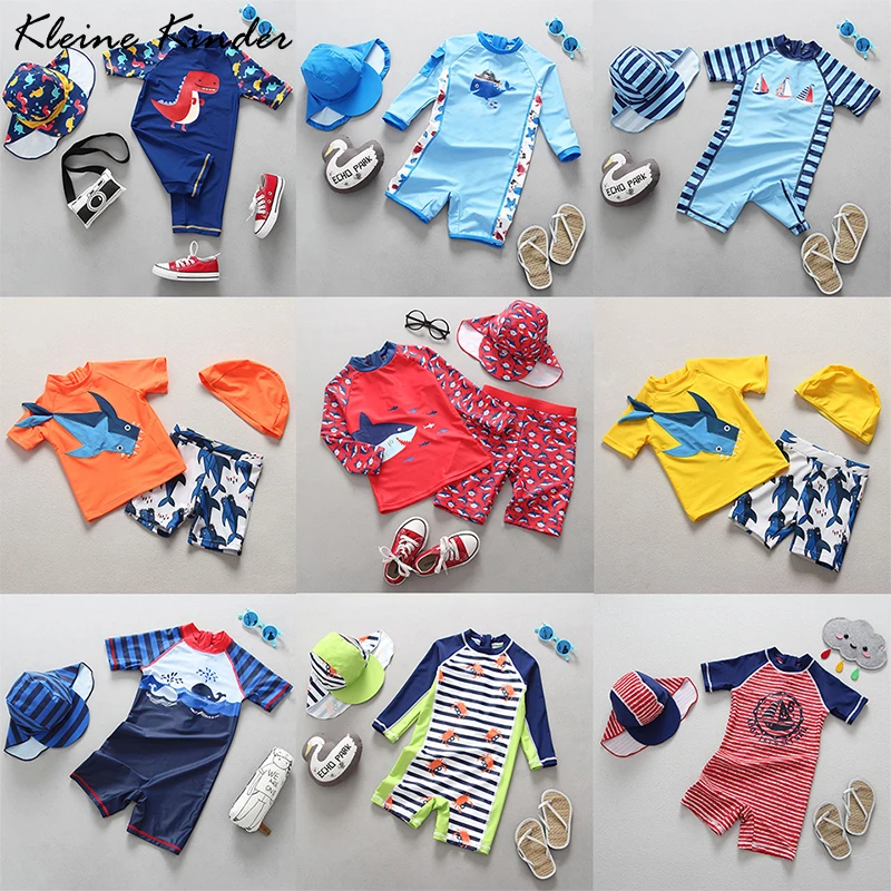 Swimsuit for Baby UV Protection Beach Clothes Boy Shark Print Beach Summer Children Swimming Suit Infant Toddler Kids Swimwear