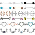 2 шт., титановый пирсинг для пирсинга, штанга для пирсинга, штанга для пирсинга, 14 г