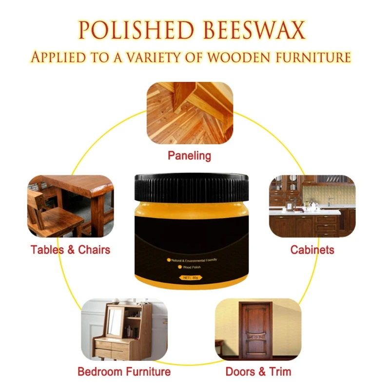 

Wood Seasoning Beewax Traditional Beeswax Polish Beeswax Cleaner r Polishing for X37B