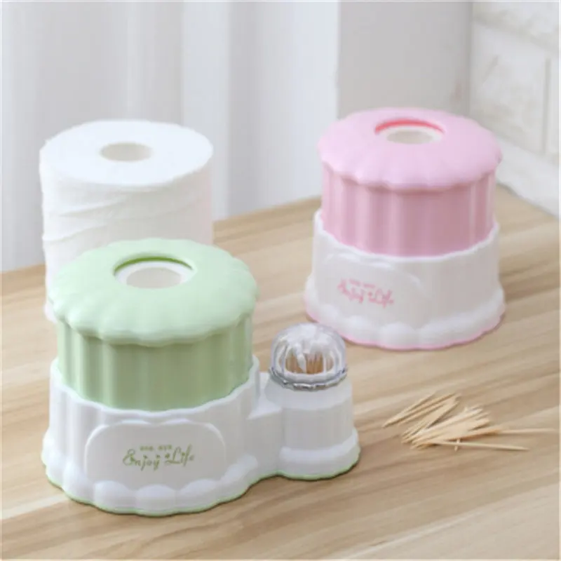 2019 Roll Paper Box With Toothpick Holder Multifunction Telescopic Tissue Cotton Swabs Organizer | Дом и сад