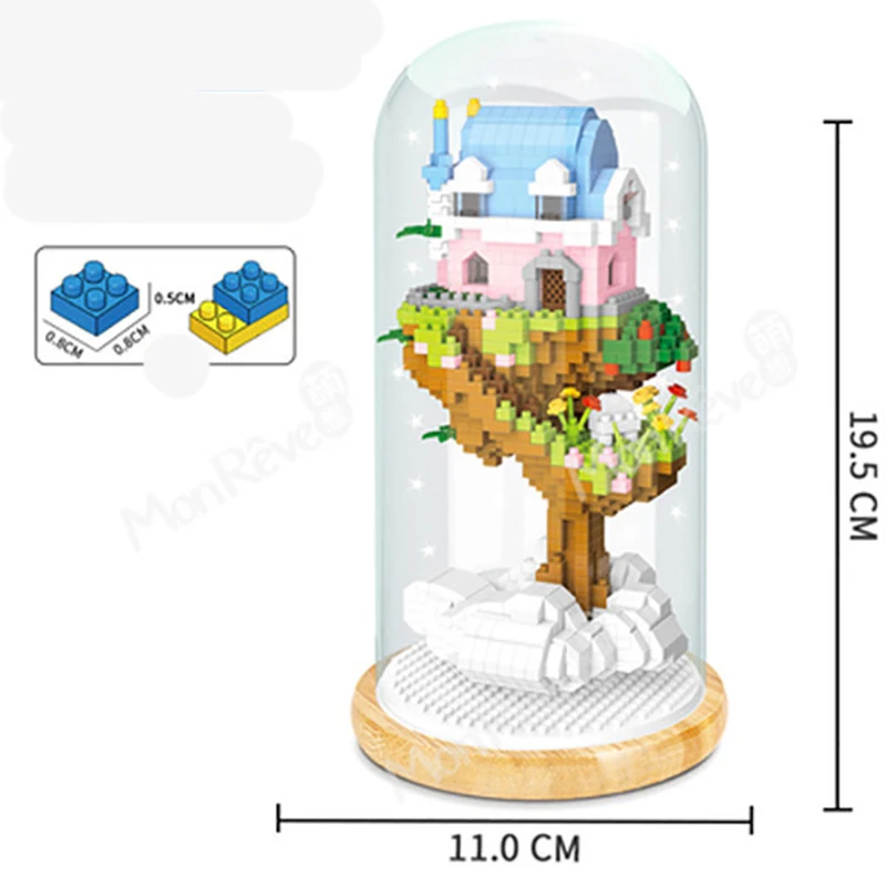 Микро кирпичные блоки мини строка светильник набор Сделай Сам корабль