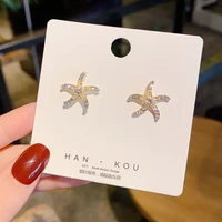 drop shipping s925 silvers needle earrings ins starfish womens gift jewelry