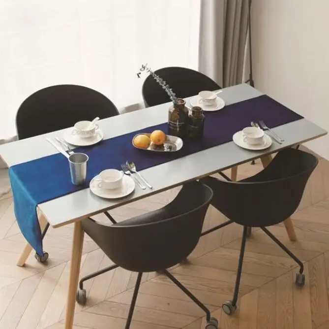 Nordic элегантная скатерть на стол из бархата с английским алфавитом Настольная