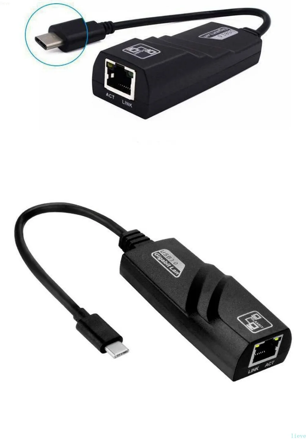 

2021 New Type-c USB-C TGio RJ45 Gabit Network Adapter Cable Support 10/100/1000 MBPS Automatic Recognition Function For Laptops