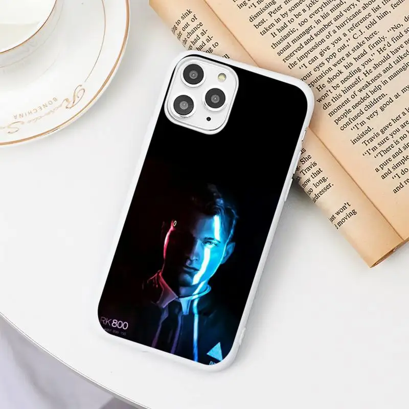 

Detroit Become Human RK800 Phone Case Candy Color White for iPhone 11 pro XS MAX 8 7 6 6S Plus X 5S SE 2020 XR