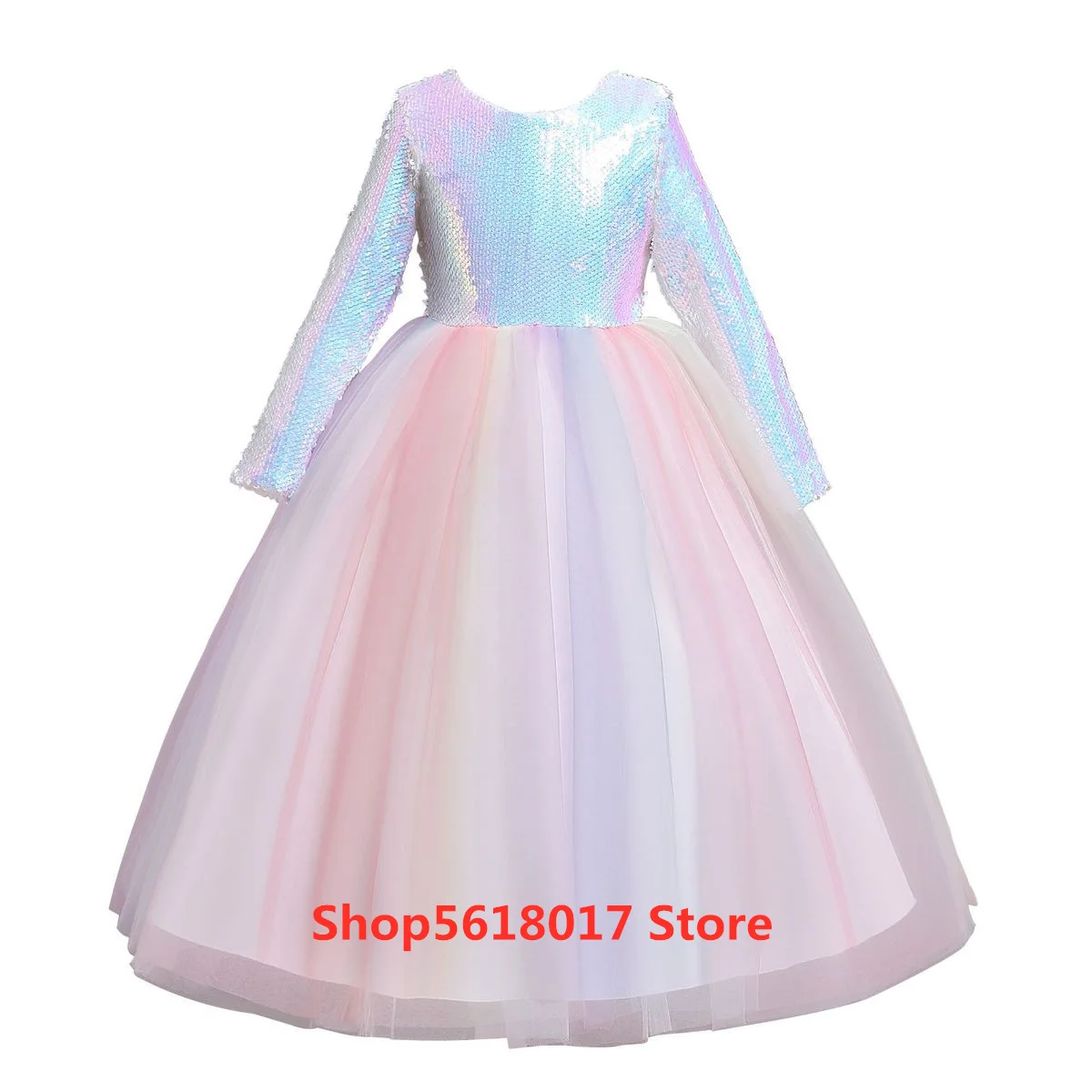 

New Children's Clothing Girls Dress Skirt Color Sequins Tutu Skirt Big Boy Girl Piano Costume