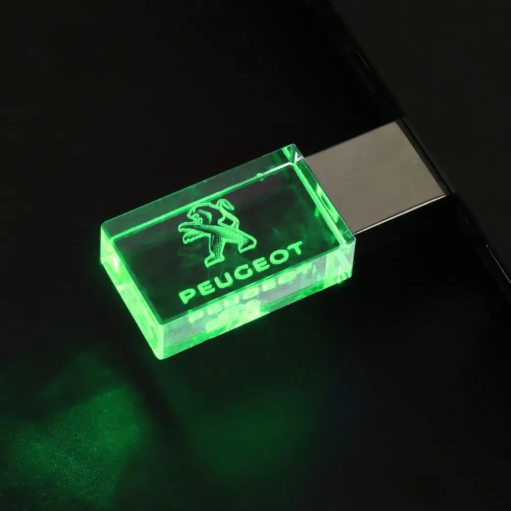 JASTER Peugeot crystal metal USB флешка Флешка 4 ГБ 8 16 32 64 Гб 128 Внешняя карта памяти u диск|USB