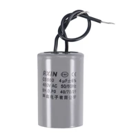 uxcell cbb60 run capacitor 4uf 450v ac 2 wires 54x34mm for compressor pump motor