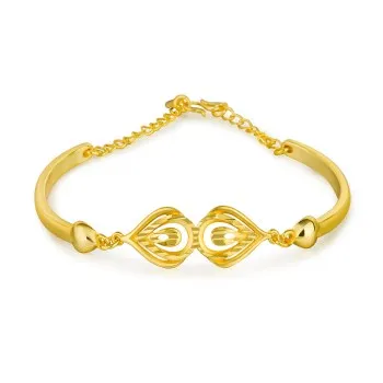 

Fashion Brass Gold-plated Flower Drop Bracelet Brass Jewelry Processing Hot Gold Placer Bracelet Wholesale JTZ013SDSL