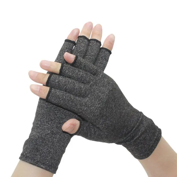

ZK30 Arhtitis Finger Gloves Pain Relief Tacticos Compression Elastic Running Gloves Men Women Fitness Half Glove For Sports