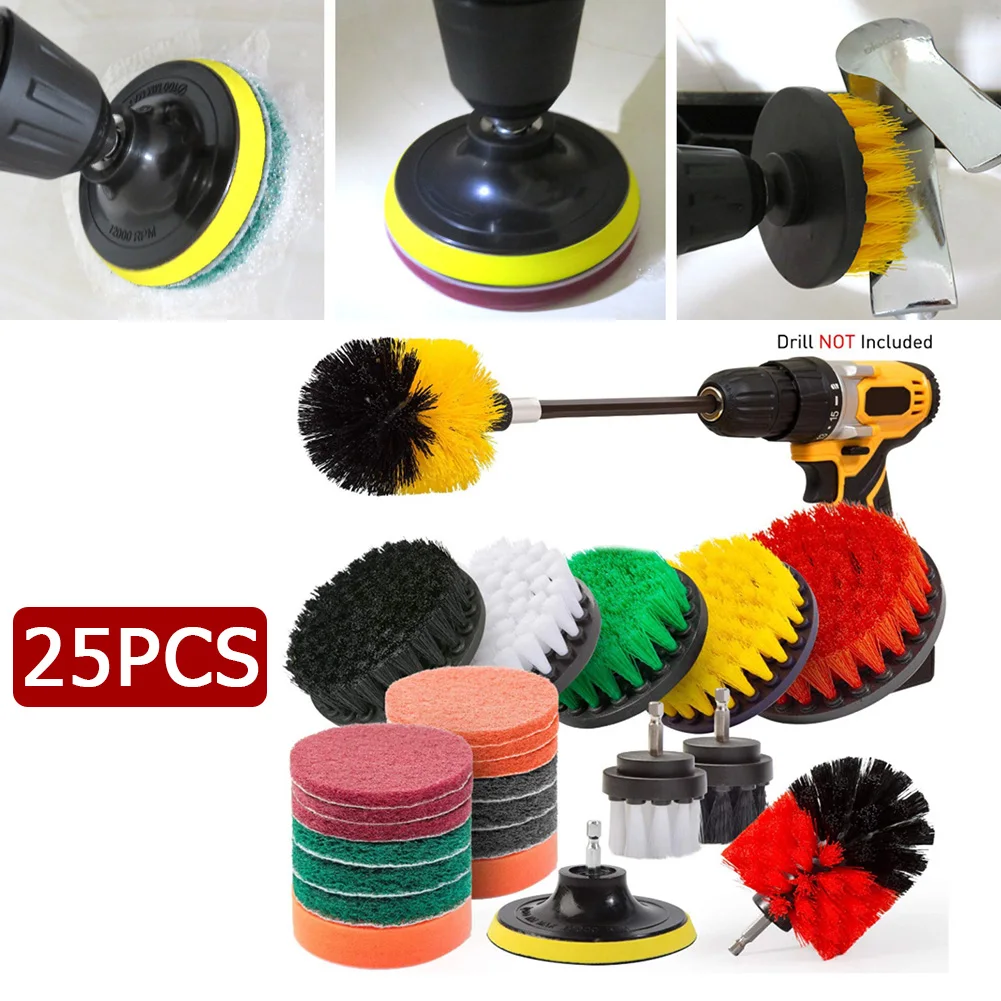 

Combo Drill Brushes Tile Bathtubs Sinks Durable High quality Attachment