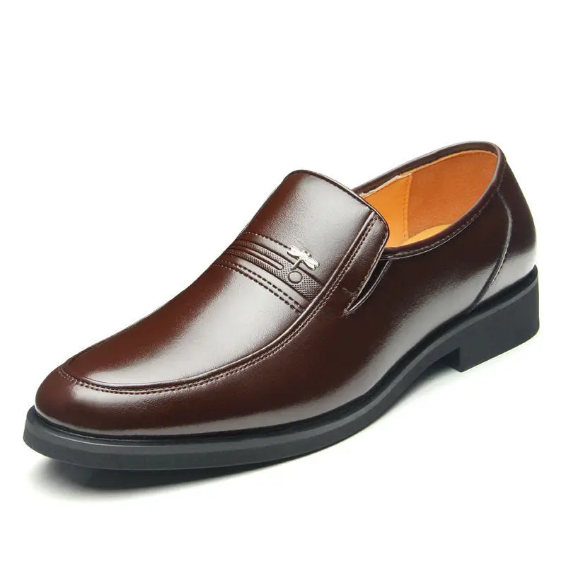 Модная новинка Мужская повседневная кожаная обувь Деловая мужская на полой