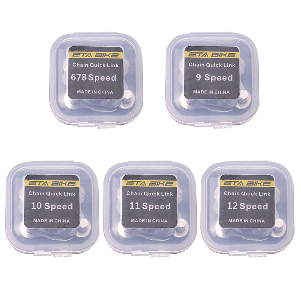 

5 Pairs Bike Chain Quick Link Connector Lock Set MTB Road Bicycle Power Chain Quick Release Buckle for 6 7 8 9 10 11 12 Speed
