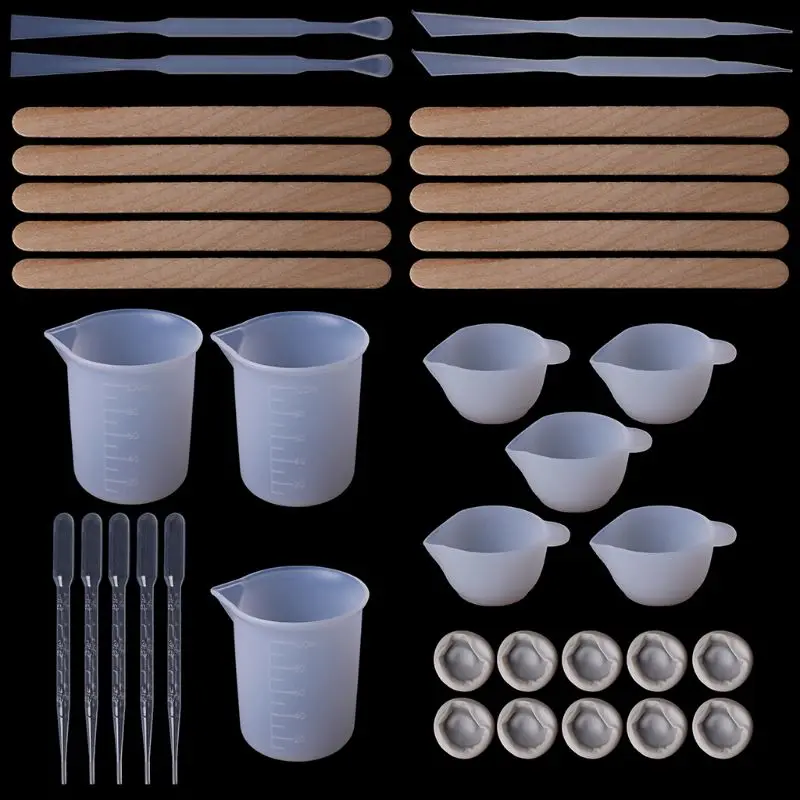 1 Набор DIY Инструменты из эпоксидной смолы мерные чашки силиконовая чашка