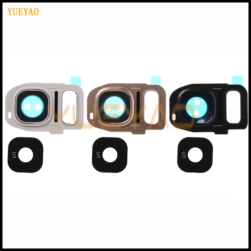 

YUEYAO Back Rear Camera Frame Holder Glass Lens Cover Replacement For Samsung Galaxy S7 G930F G930A S7 Edge G935A G935F
