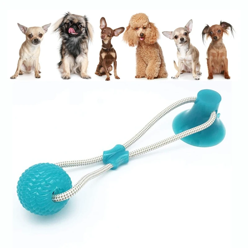 Моларес para mascotas multifuncionales игрушка выделяет Мамба de perro Пелота, limpieza de dientes con ventosa cachorros juguetes