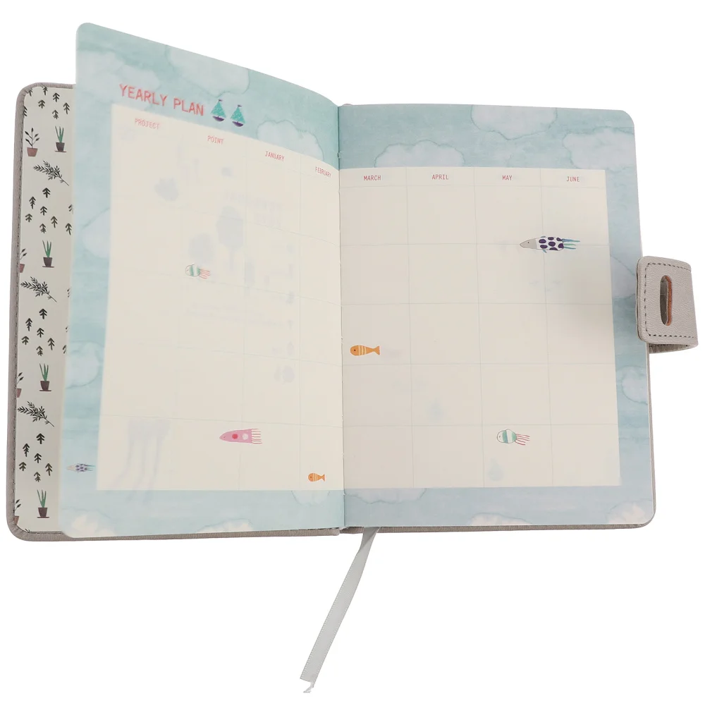

1pc 2021 Schedule Book Daily Plan Handbook Time Management Notebook with Lock