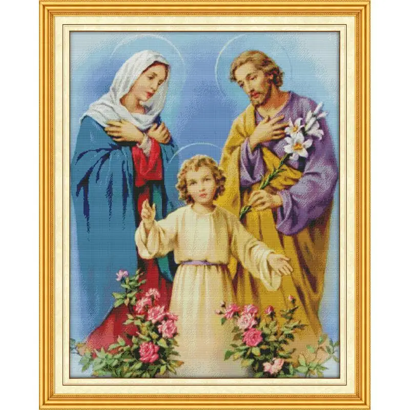 Набор для вышивки крестом Joy Sunday Holy Family наборы рукоделия вышивальные DMC 14CT