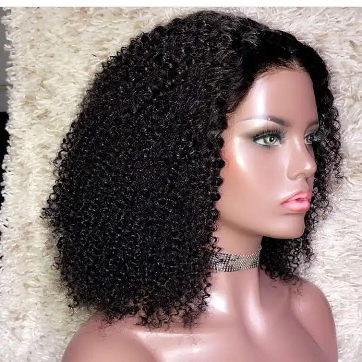 13*4 бразильские волосы Remy кудрявые вьющиеся боб парик 150% плотность кружевные передние человеческие волосы парики для женщин натуральный черный предварительно сорванный нагрудник