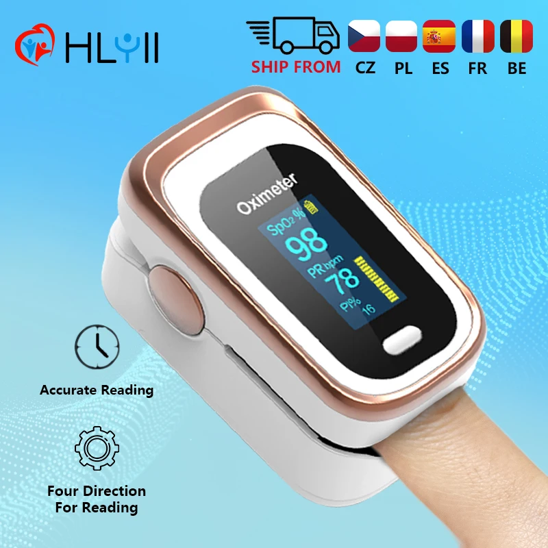 

OLED PI Pulse Oximeter Professional Finger Oximeter PR SpO2 Blood Oxygen Saturation Meter RR Heart Rate Monitor Pulsoksymetr