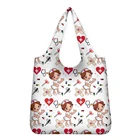 Портативные эко-сумки, прекрасная медсестра, однотонные дизайнерские Полиэстеровые сумки для покупок, складные сумки для продуктов, женская сумка для покупок на рынке