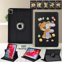 tablet 360 rotating case for apple ipad pro 9 7pro 10 5pro 11 2018 2020 smart wake cute letter leather tablet case stylus