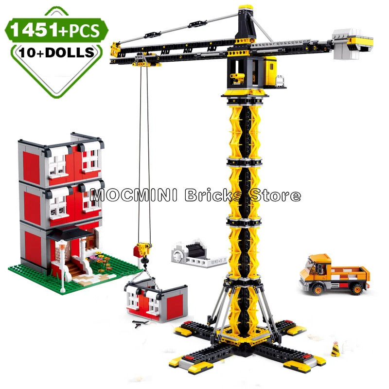 Конструктор Модель городской экскаватор кран бульдозер самосвал цементный