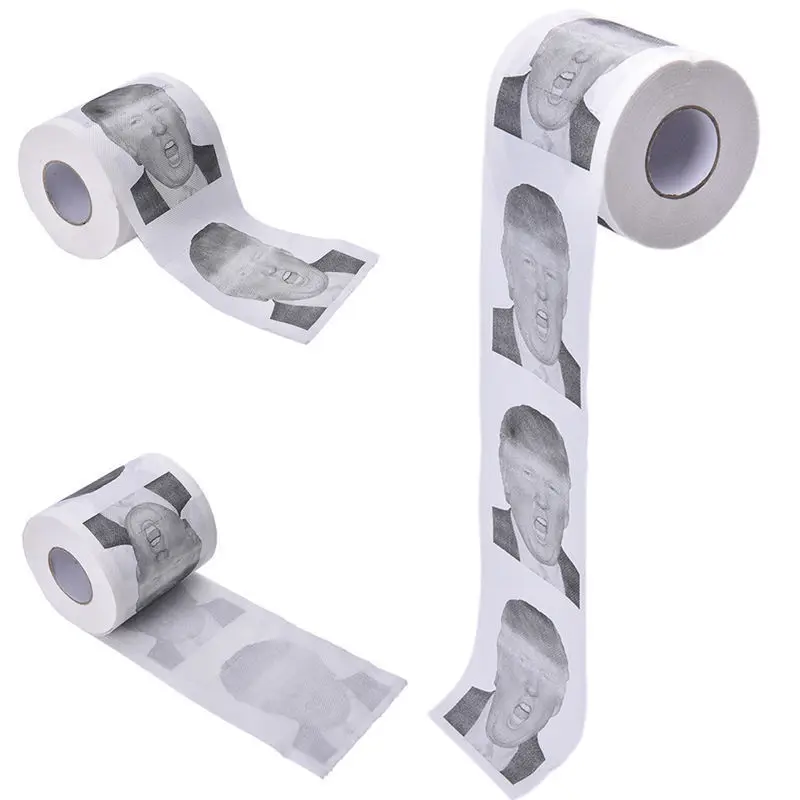 Новинка рулон туалетной бумаги с Дональдом Трампом новинка Шуточный Подарок