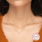 Автоклав 2021 новый 925 серебряное ожерелье для женщин Мини крест со стразами для штабелирования женские форме плетённого кольца, хорошее ювелирное изделие, ожерелье
