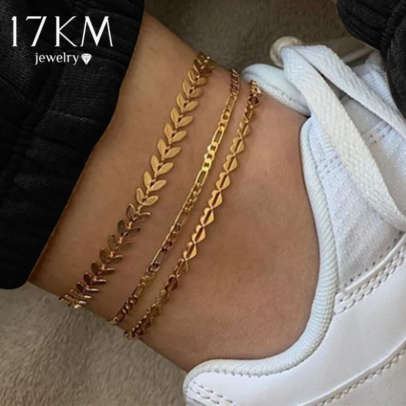 Новый Винтажный набор ножных браслетов для женщин 5 шт./компл. многослойный